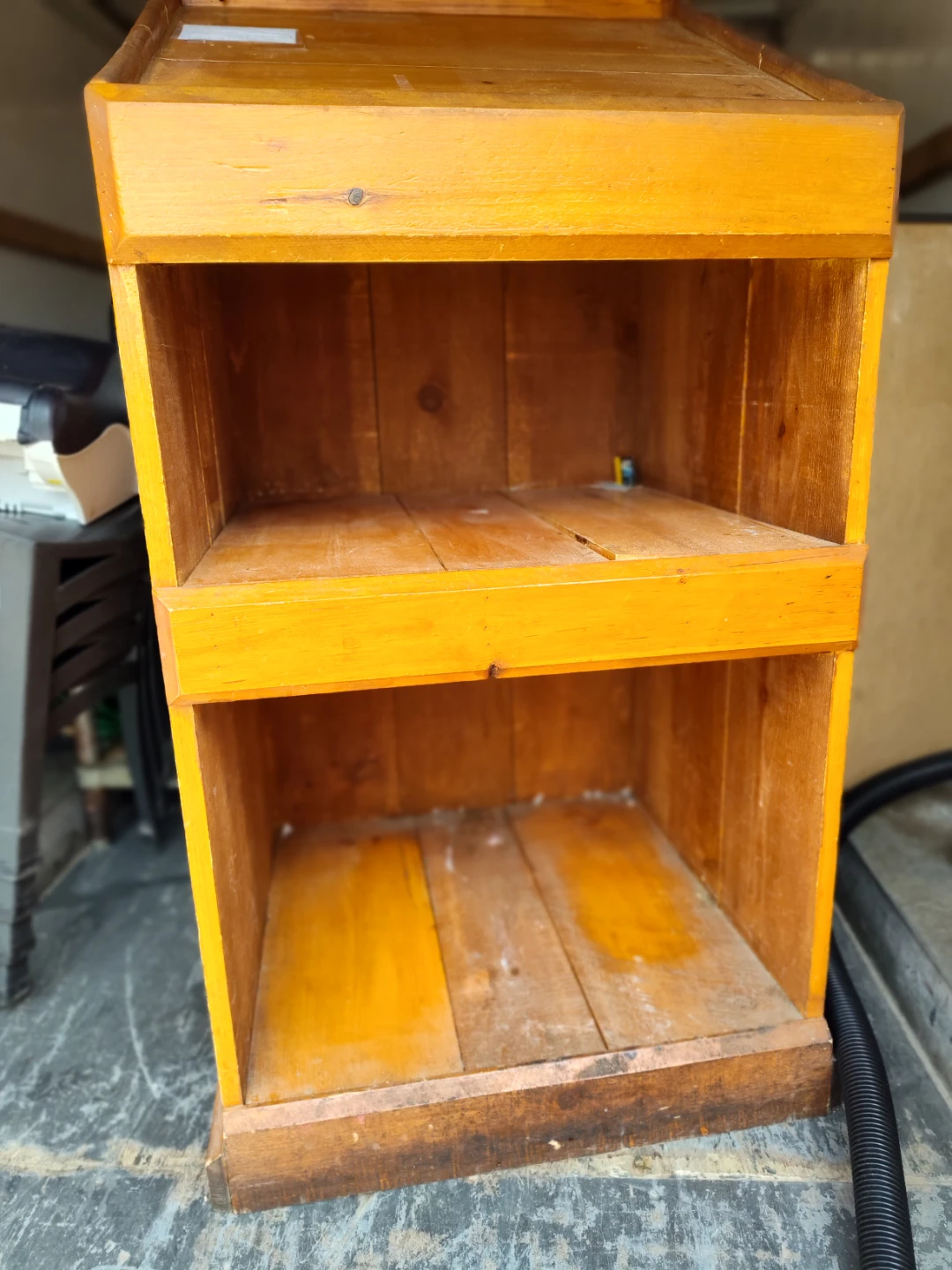 Wooden Display Stand with Shelves