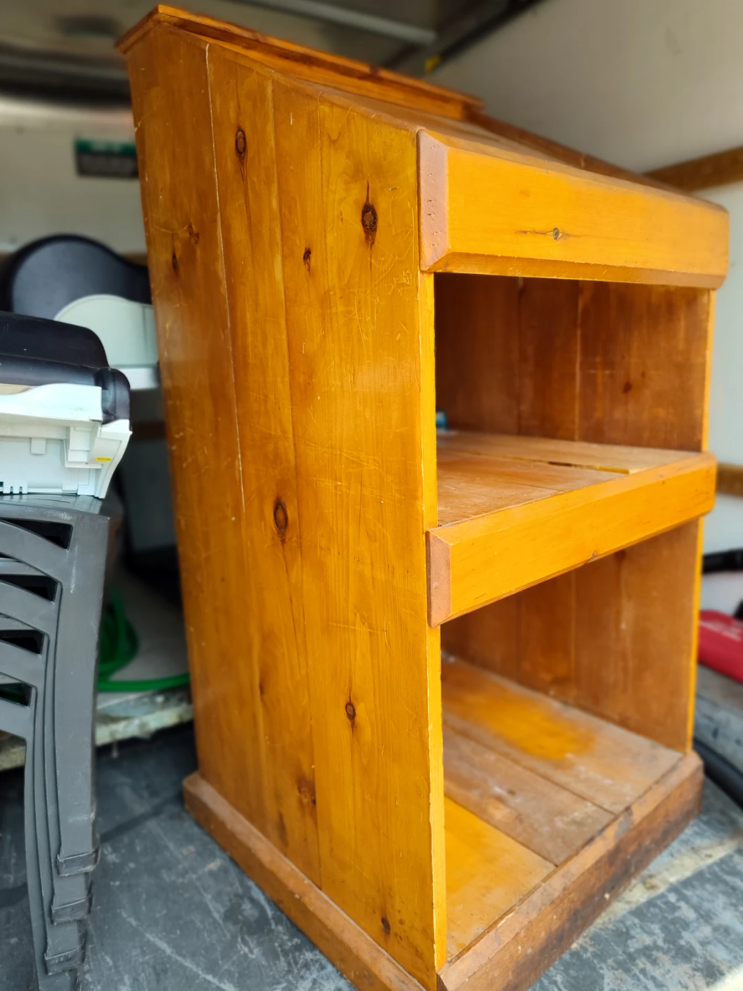 Wooden Display Stand with Shelves - photo 2