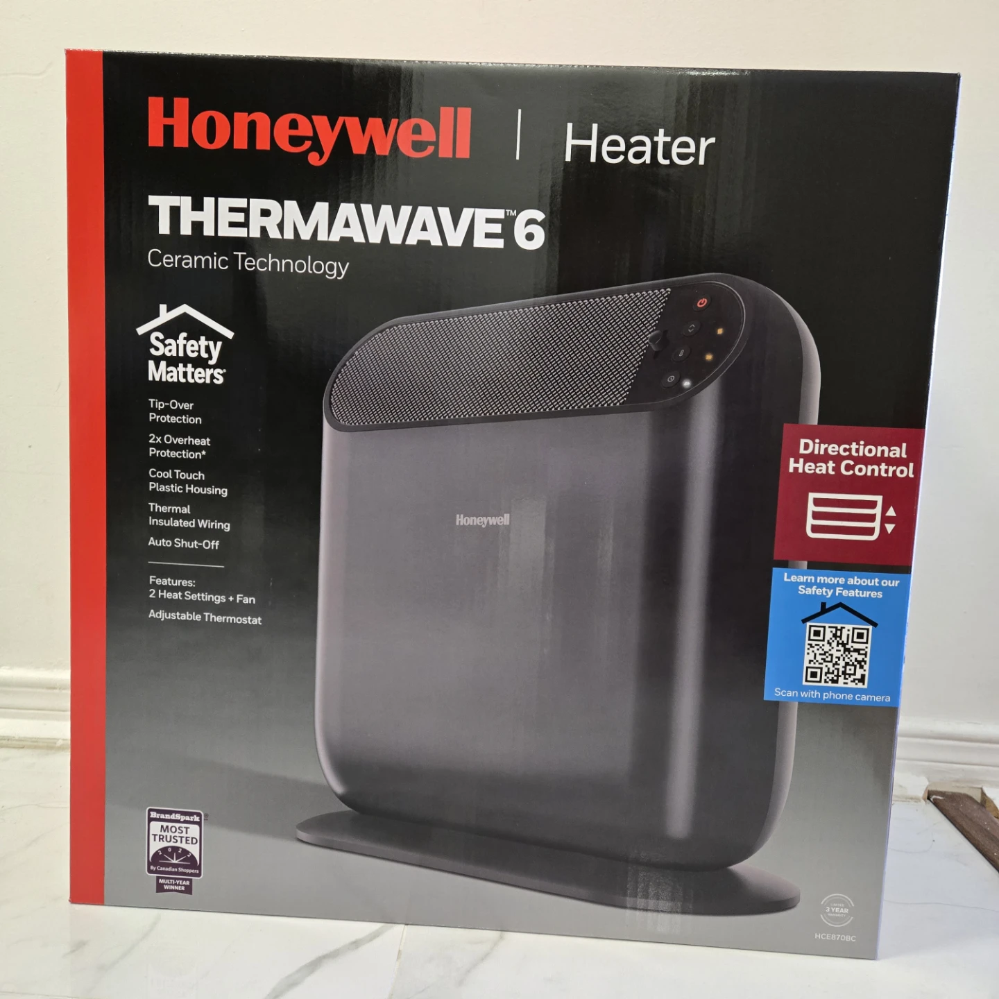 BNIB Honeywell THERMAWAVE 6 Ceramic Heater