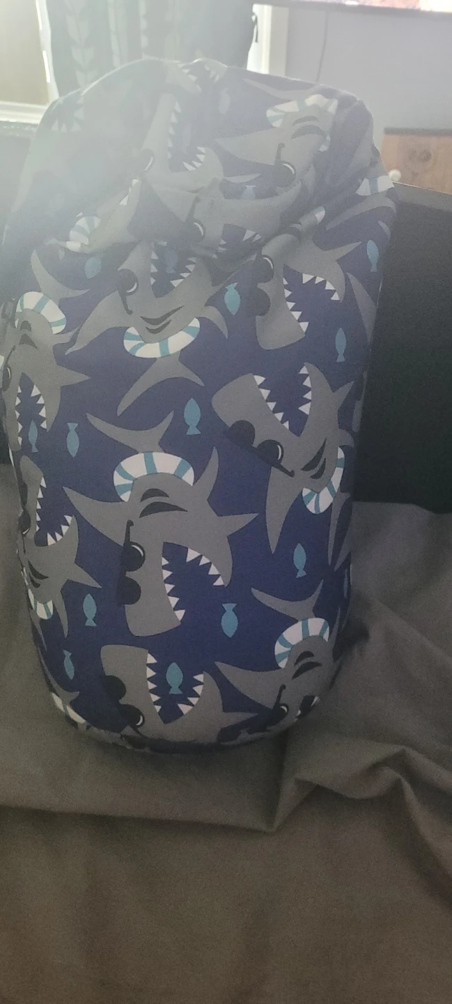 Kids Shark Print Laundry Hamper