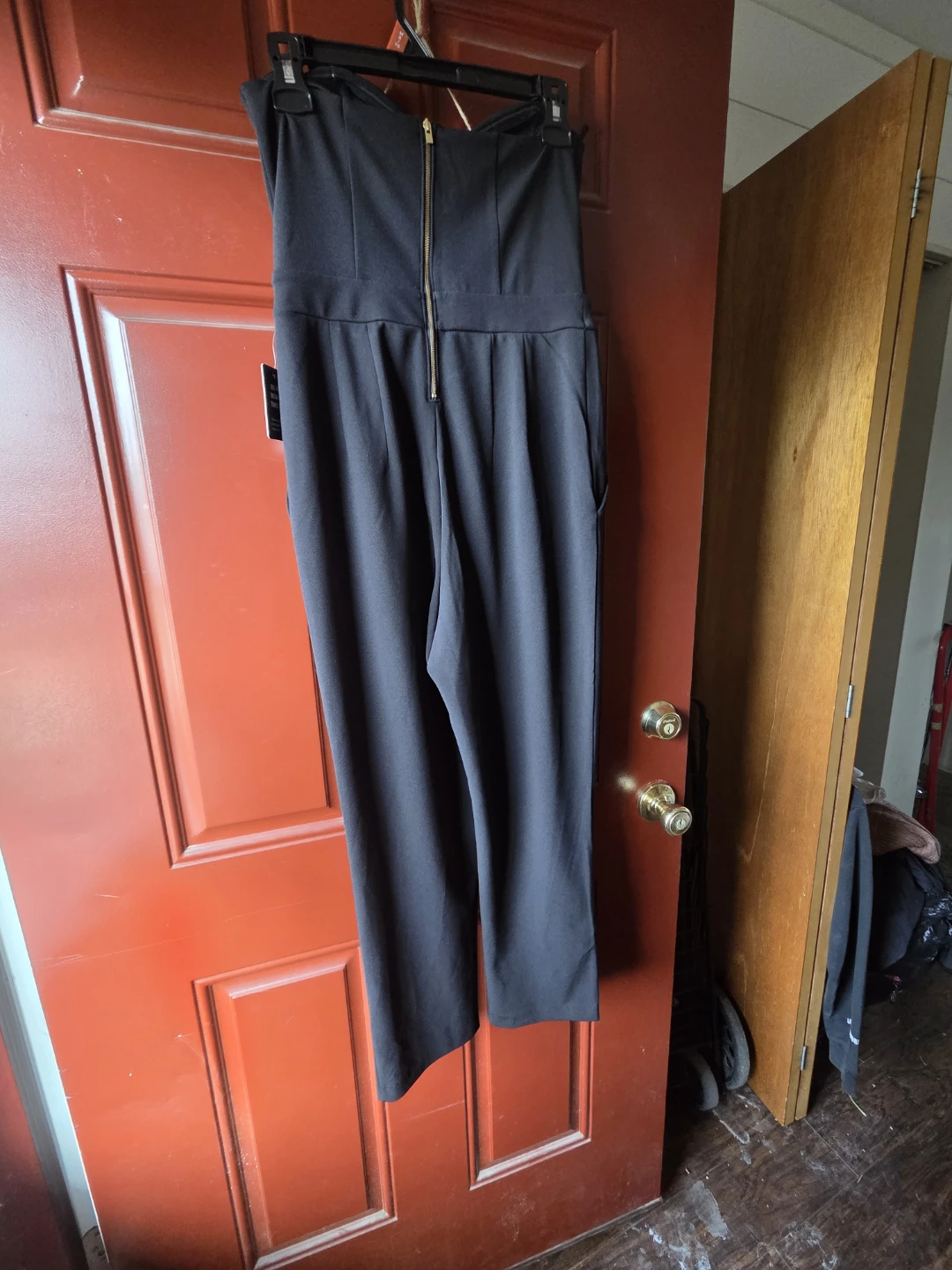 Express Black Strapless Jumpsuit Size 6 - photo 3