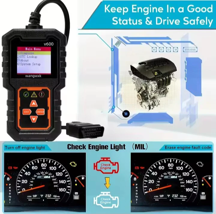 Wangwuk V600 OBD-II Auto Diagnostic Scan Tool