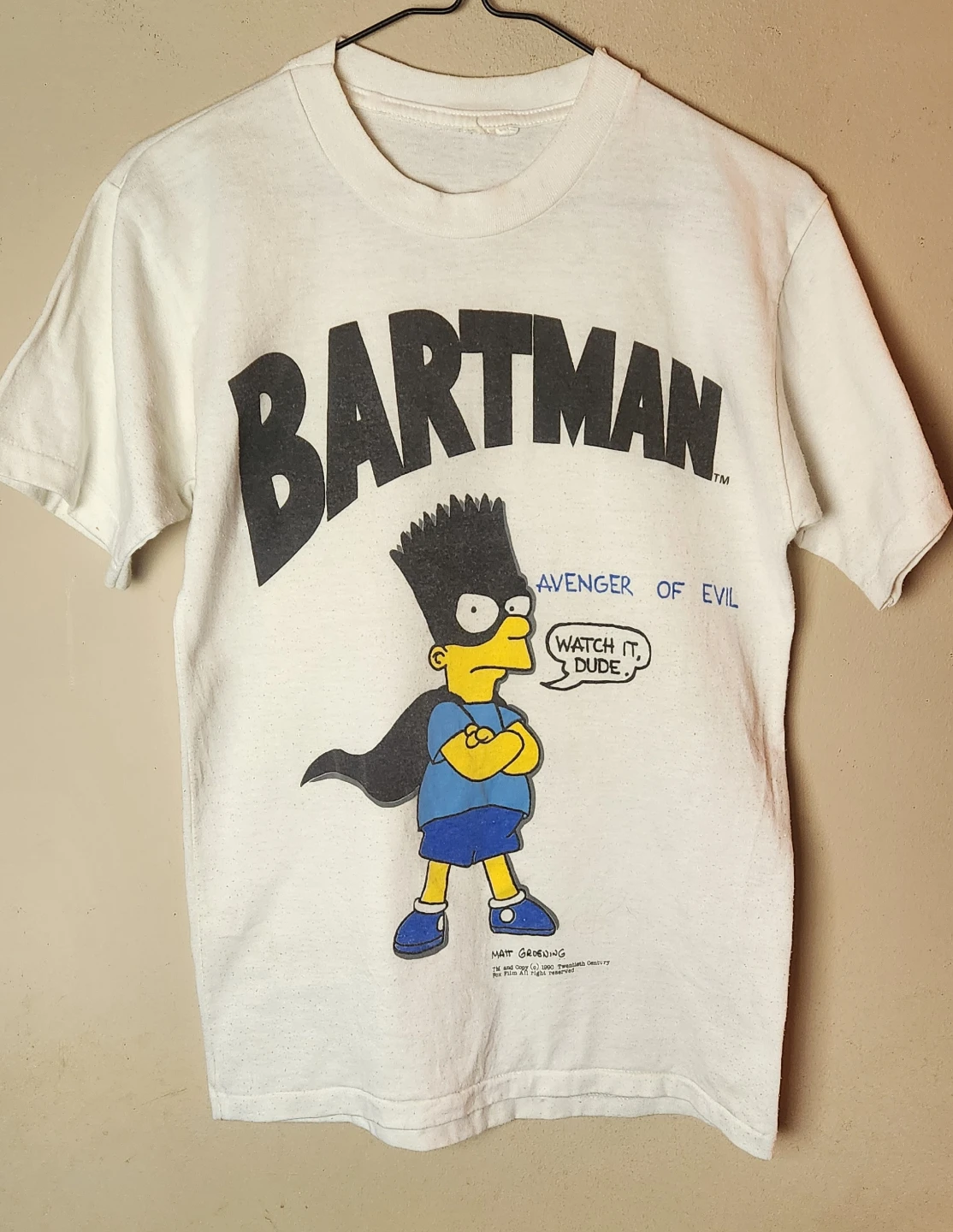 RARE Simpsons Bartman T - Shirt - 1990
