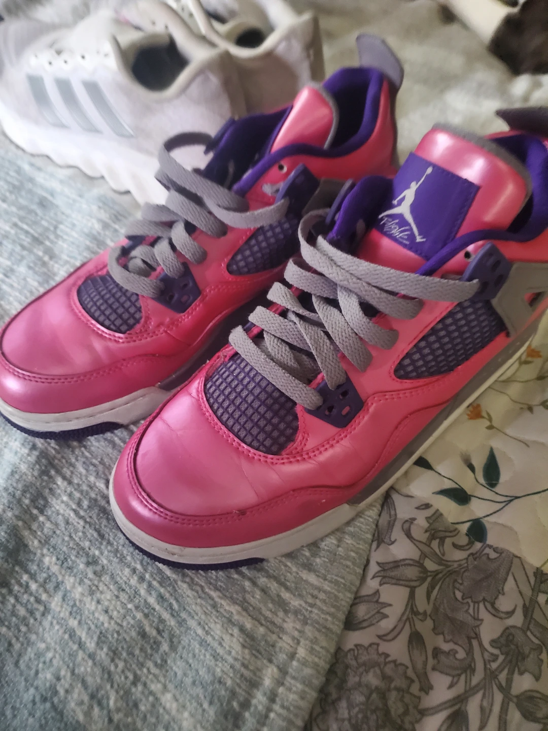 Air Jordan 4 "Flight" Pink/Purple Sneakers