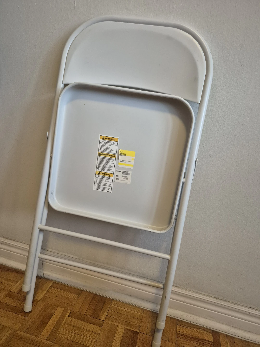 White Metal Folding Chair - photo 4