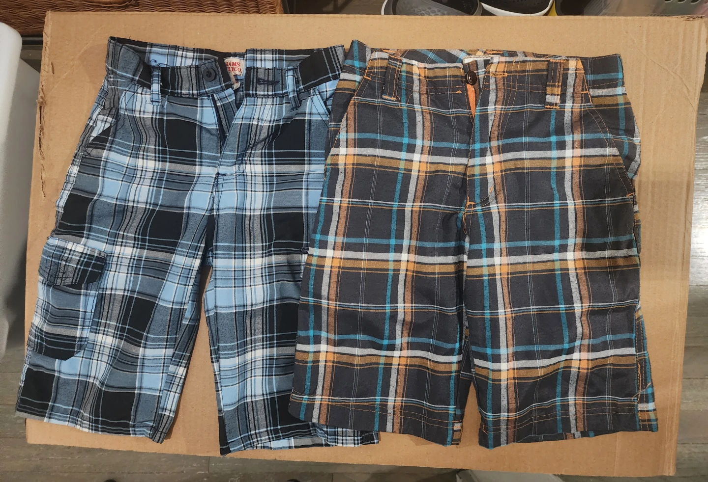 Size 8  Boys Plaid Cargo Shorts Bundle