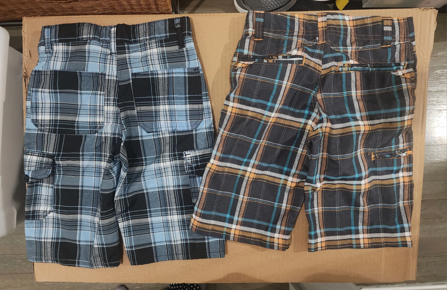 Size 8  Boys Plaid Cargo Shorts Bundle - photo 2