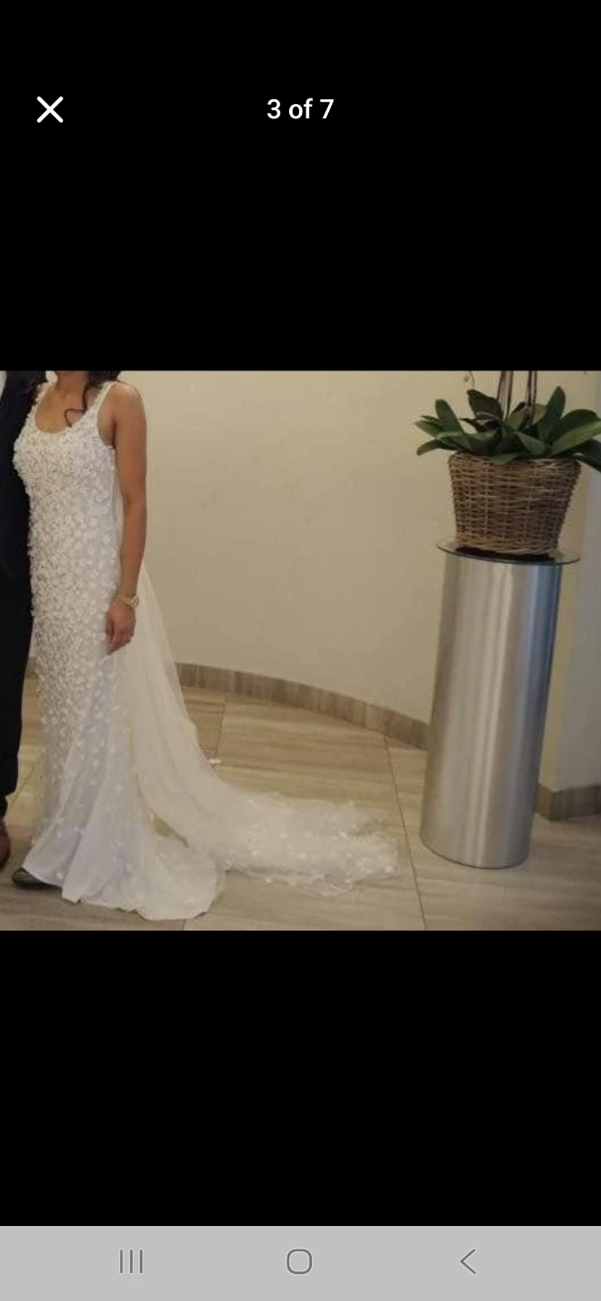 Wedding Dress with Cape and Embellishments - photo 3