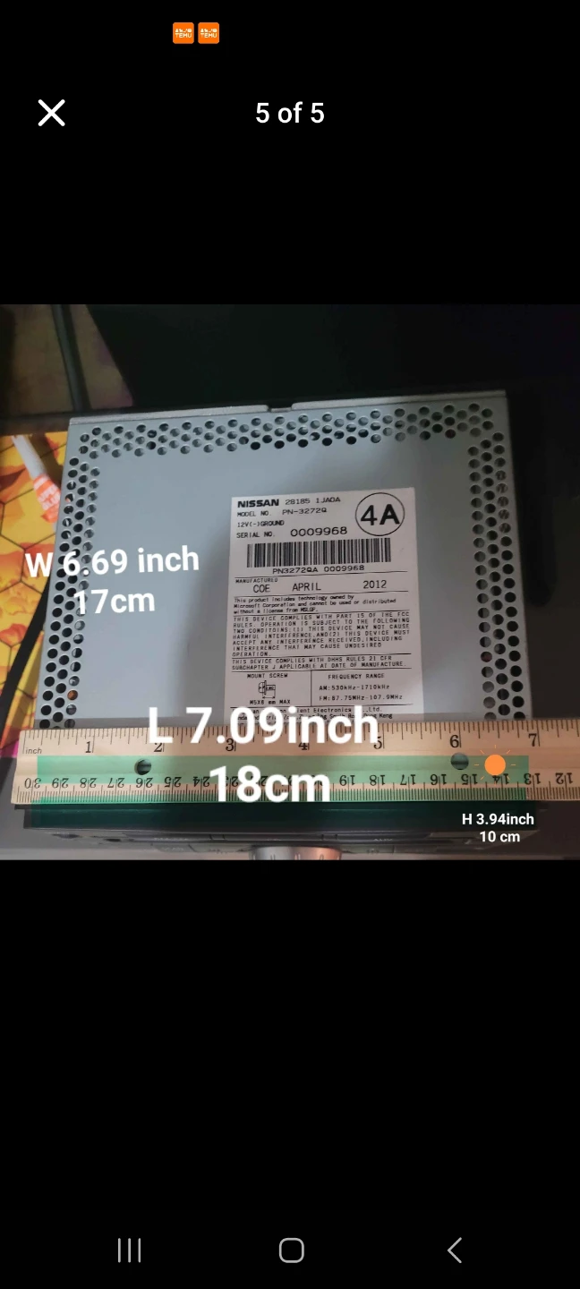 Nissan Factory Radio CD FM/AM AUX (2012 Nissan Quest S Minivan) - photo 2