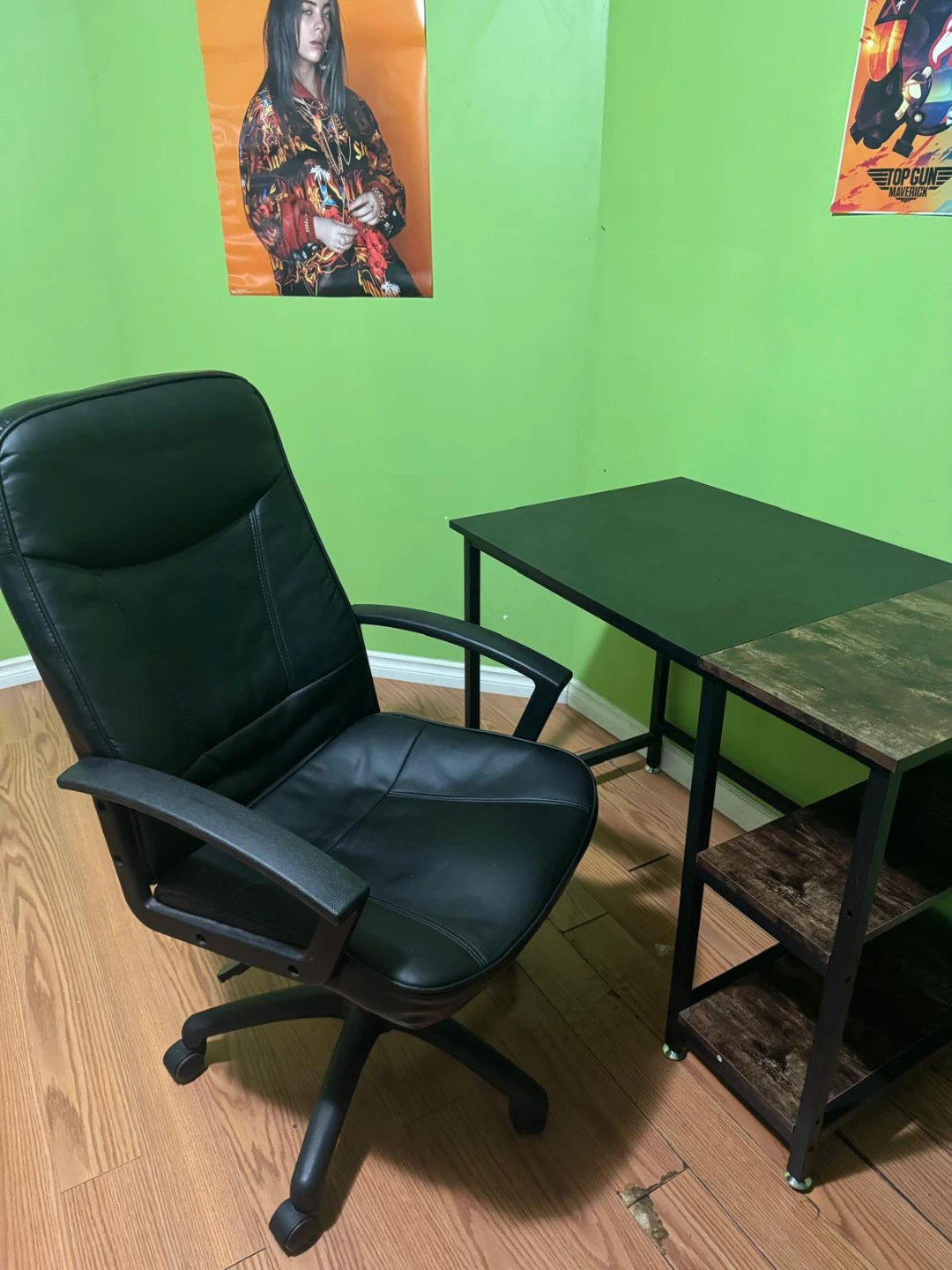 Black Office Chair and table