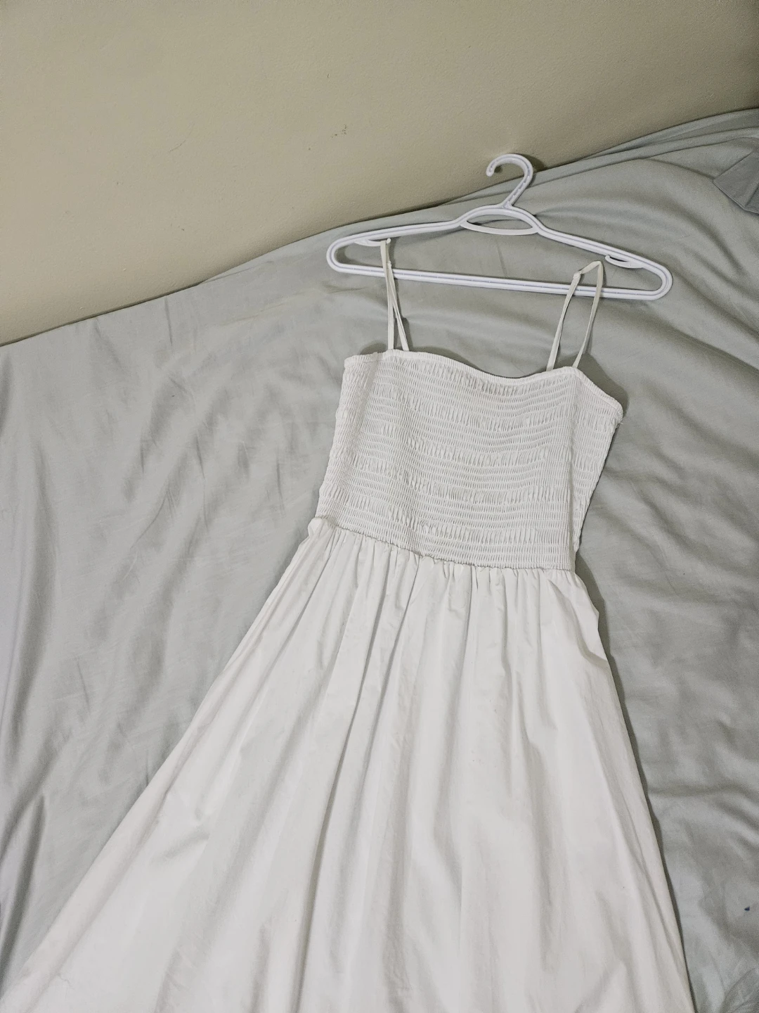 Oak & Fort White Smocked Sundress - Size S