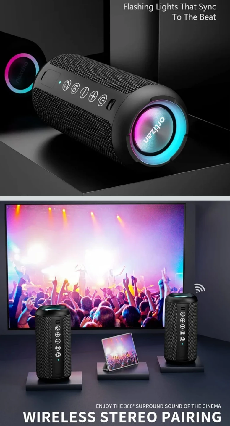🎶 Ortizan X8 Wireless Speaker - Black - photo 5