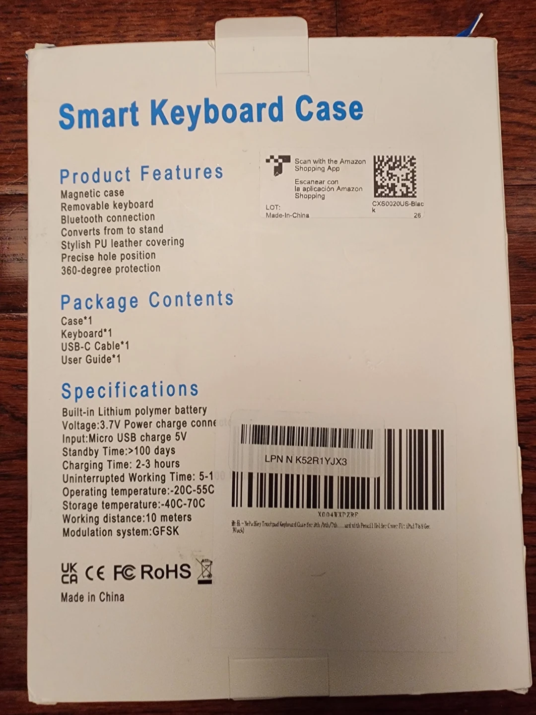 MePadKey Smart Keyboard Case for IPad 7.8.9