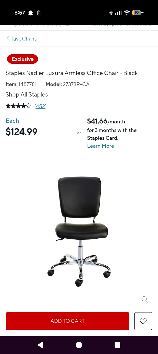 Staples Nadler Luxura Chair/IKEA KALLAX Desk - photo 2