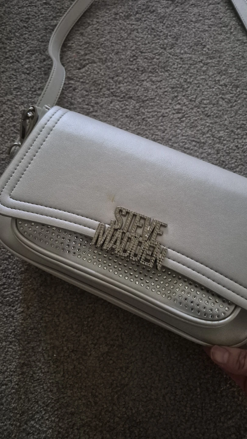 Steve Madden Silver Shoulder Bag with Detachable Pouch - photo 2