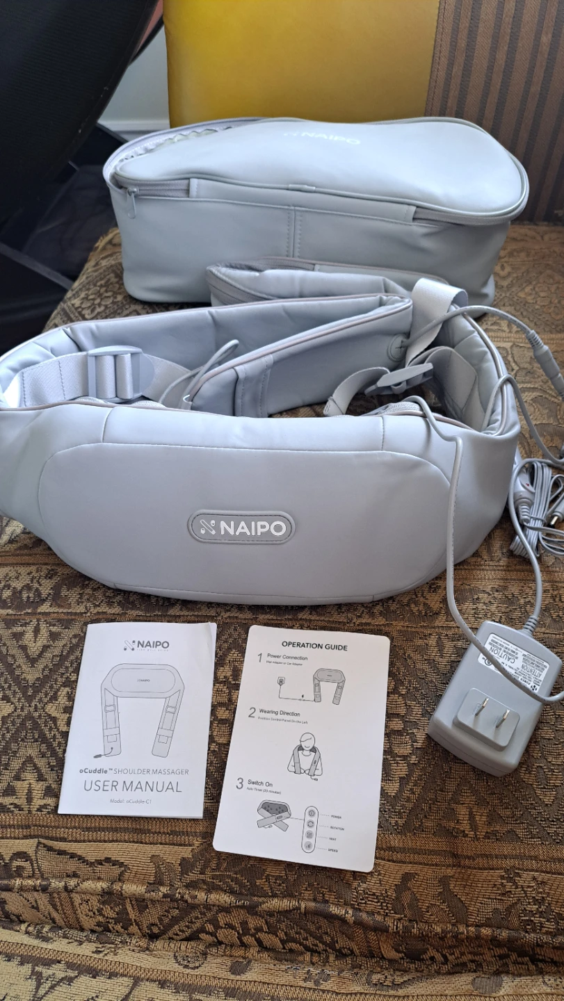 Naipo eCuddle C1 Shoulder Massager with Travel Case