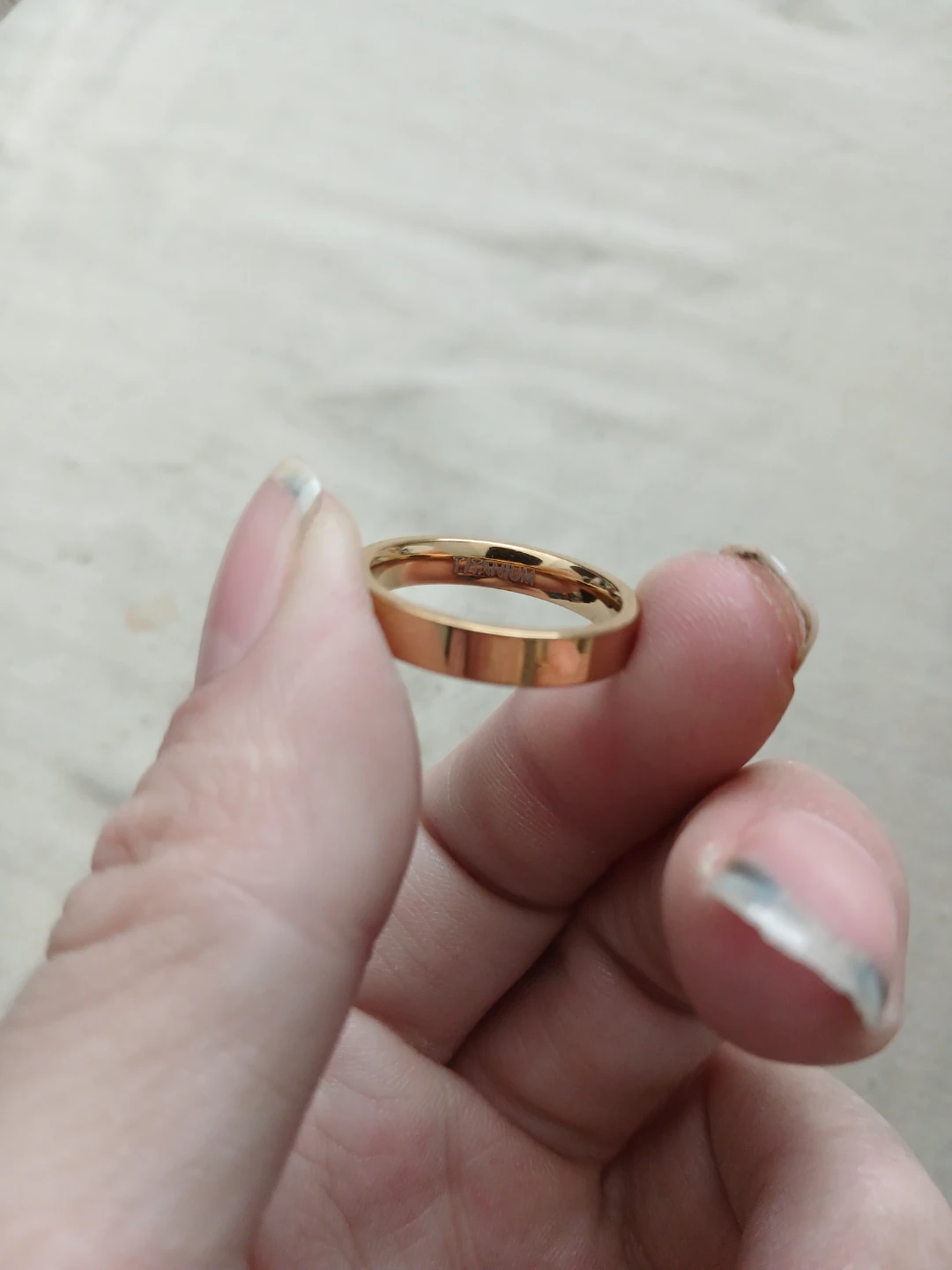 18K Gold Plated Titanium Ring - photo 4