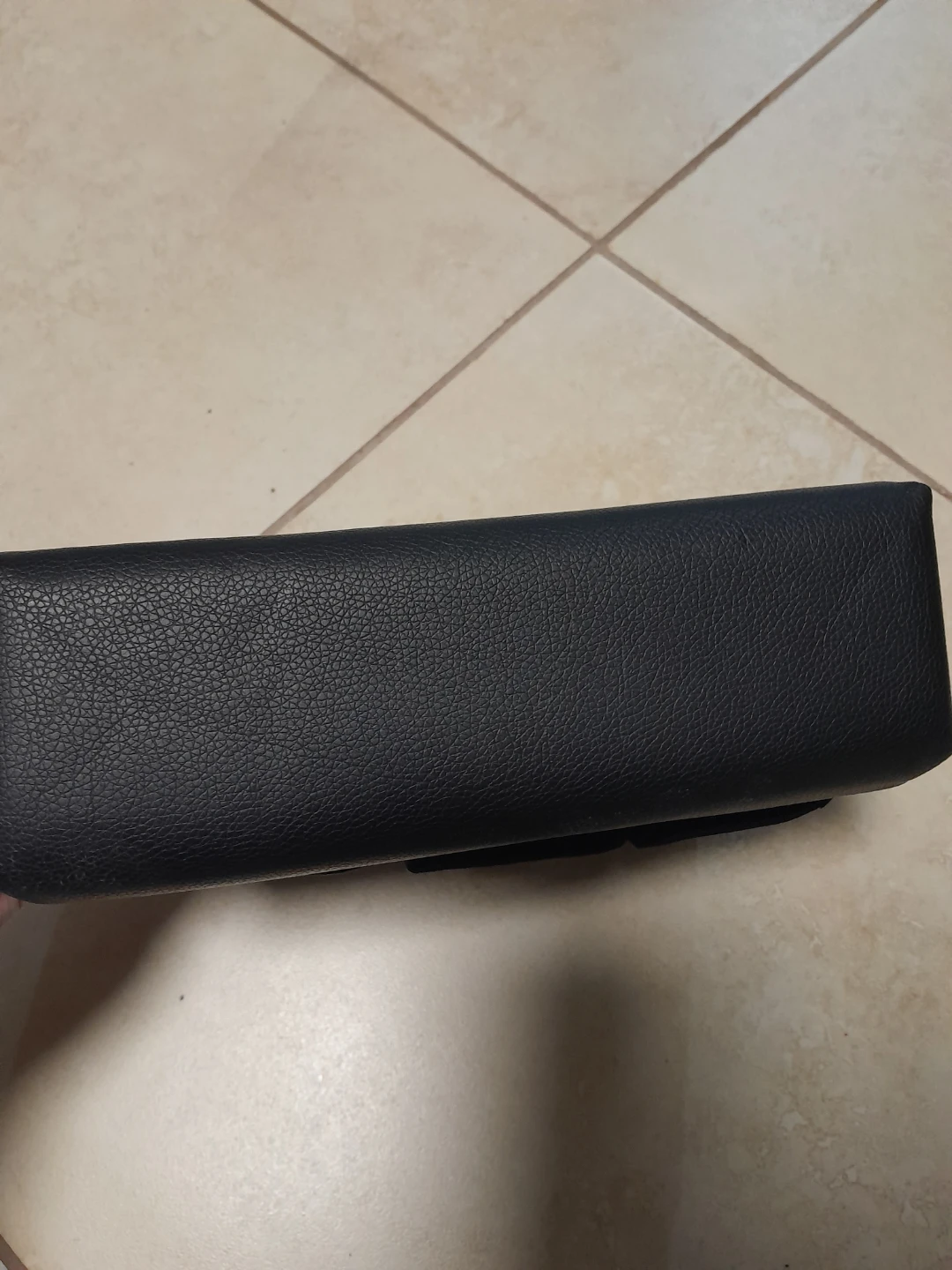 Black Faux Leather car door Organizer with Zipper and Pockets - photo 5