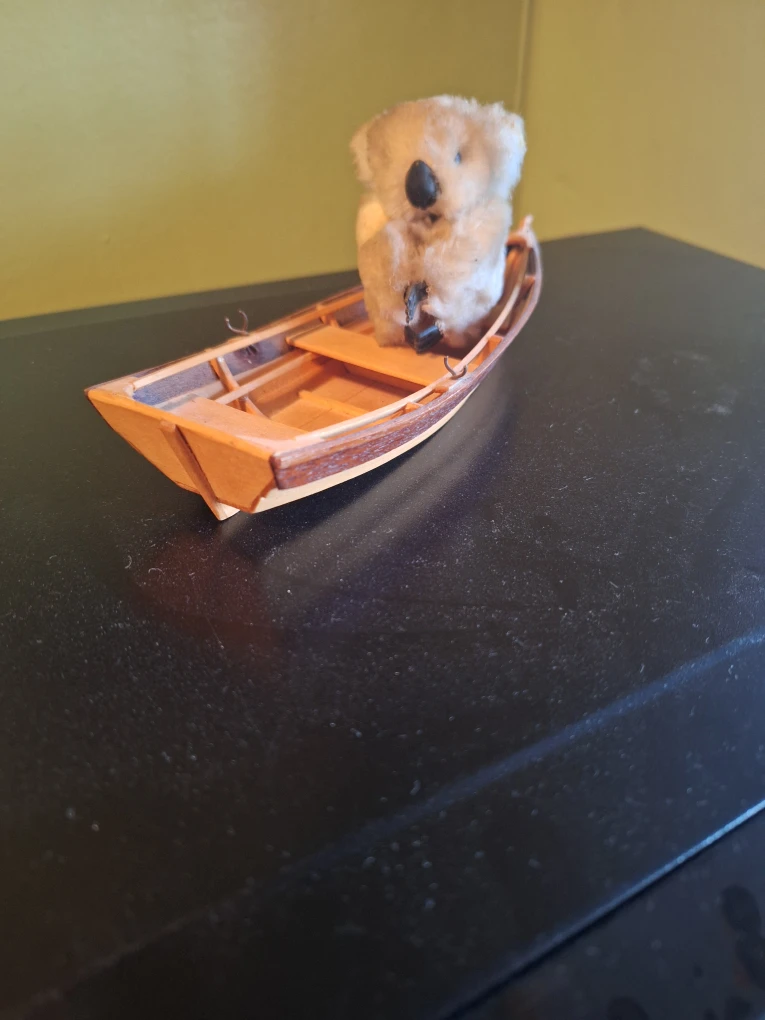 Wooden Boat with Plush Koala Figurine - photo 3