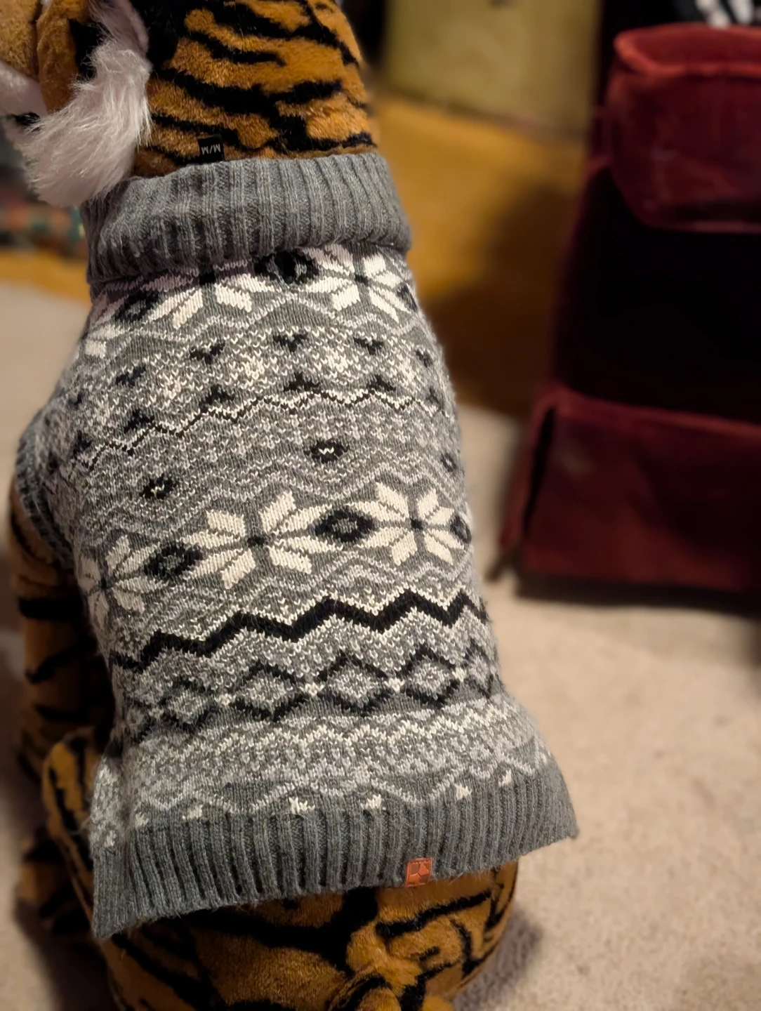 Hotel Doggy Grey Snowflake Knit Sweater M/M - photo 3