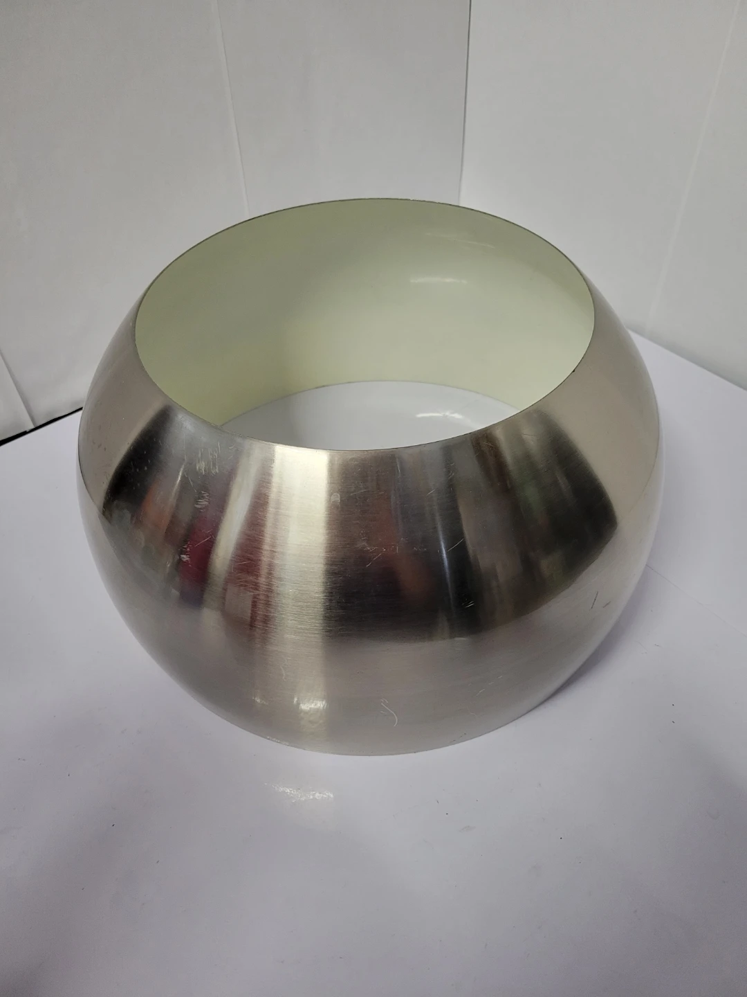 Large Brushed Metal Bowl Lamp Shade - photo 2