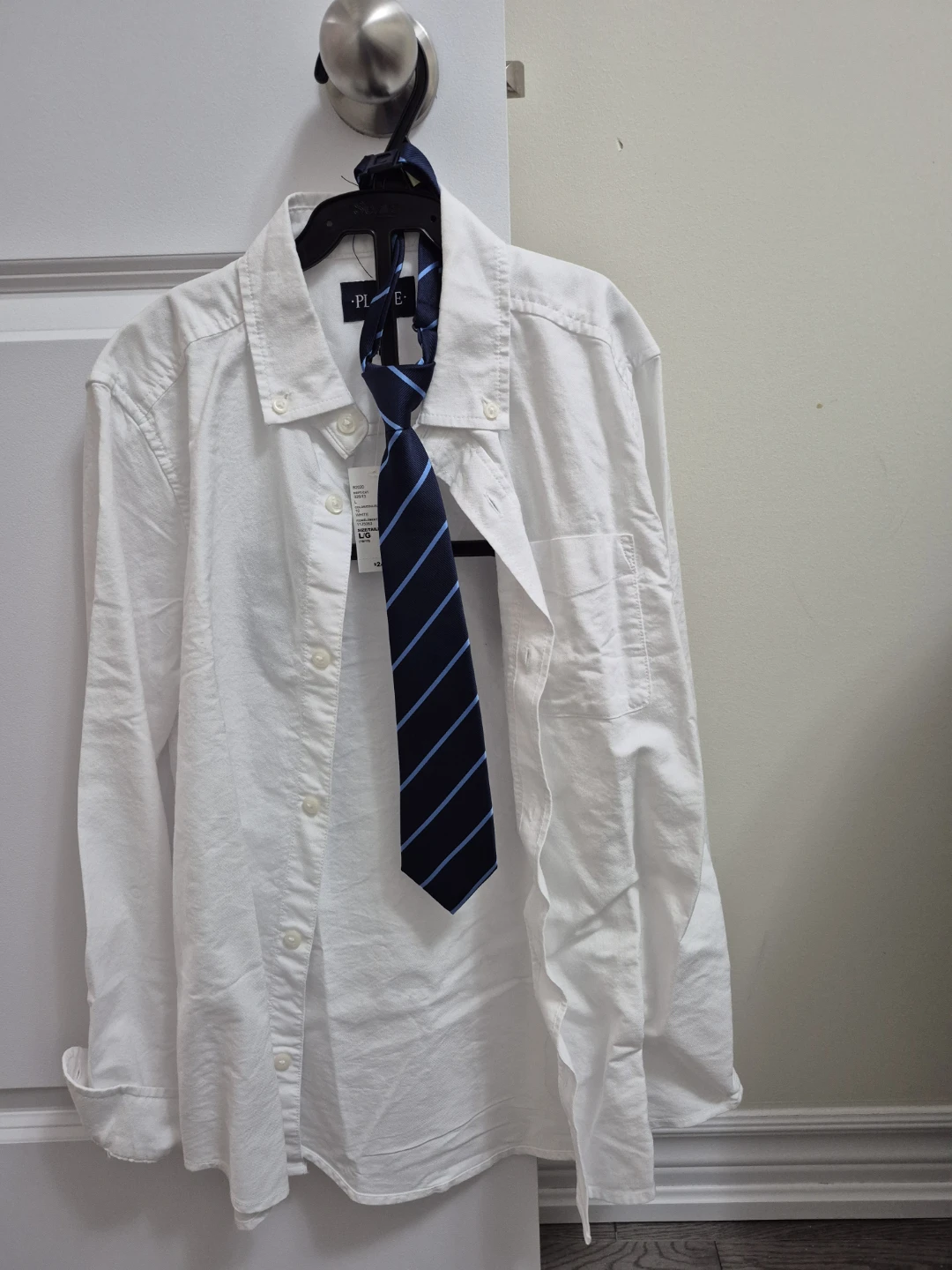 The Children's Place White Button-Up Shirt and Tie Set - Size L - photo 3