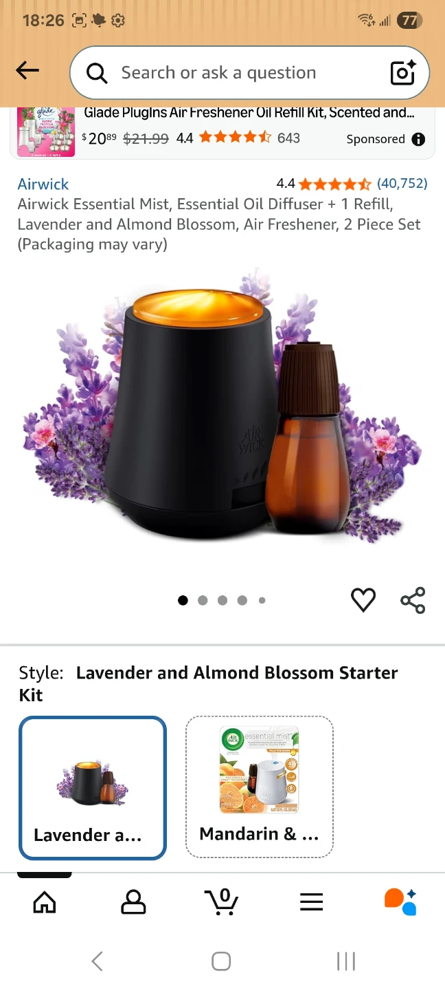Air Wick Essential Mist Diffuser