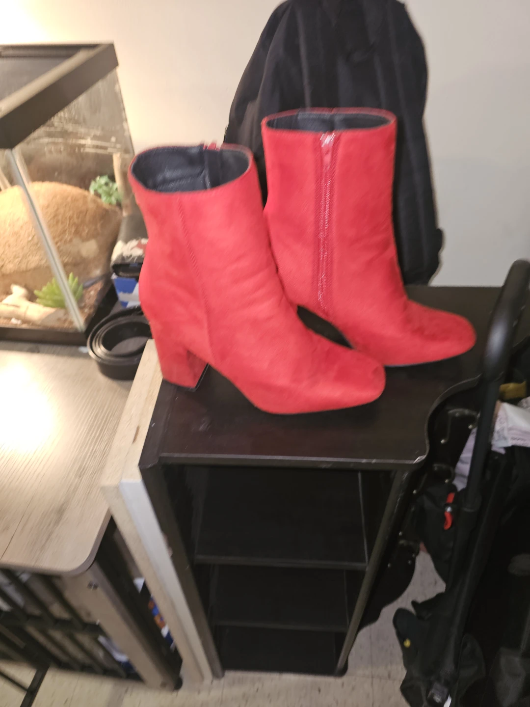 Red Heeled Ankle Boots