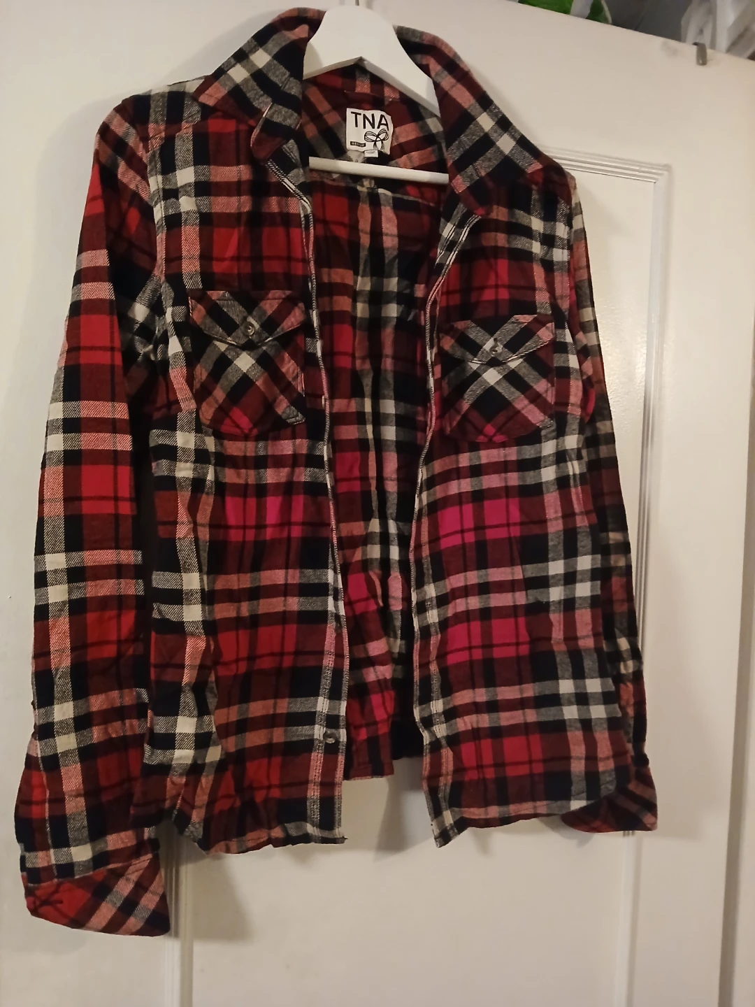 TNA Plaid Flannel Shirt - Medium
