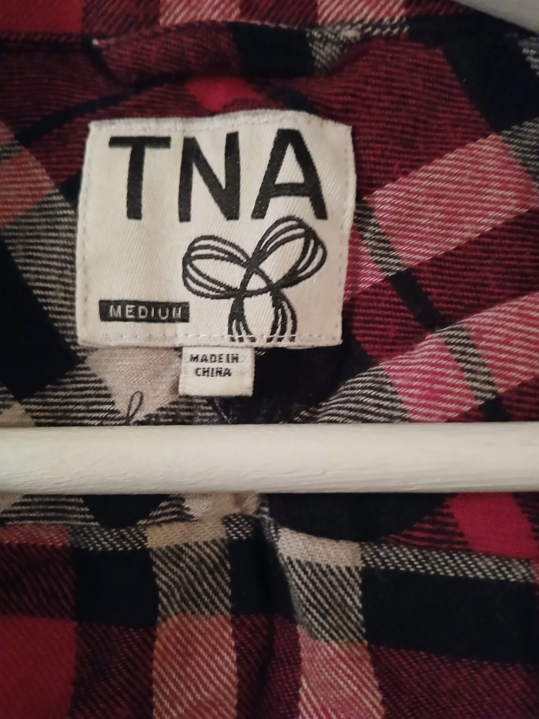 TNA Plaid Flannel Shirt - Medium - photo 2