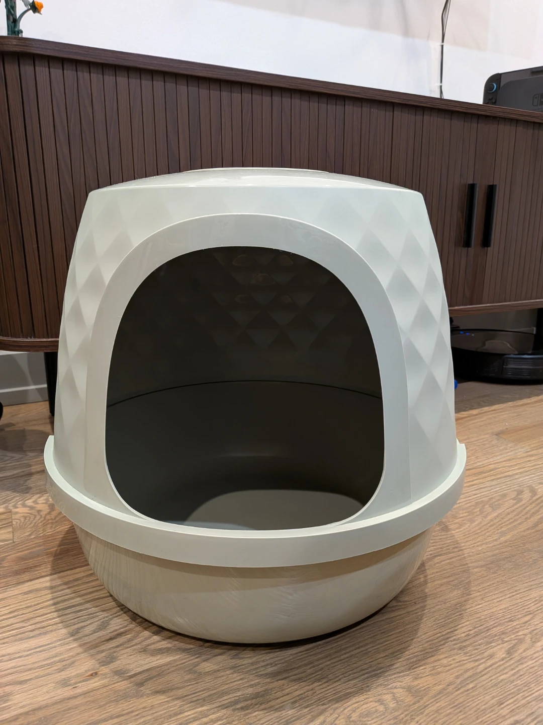 Hooded Cat Litter Box - Light Green