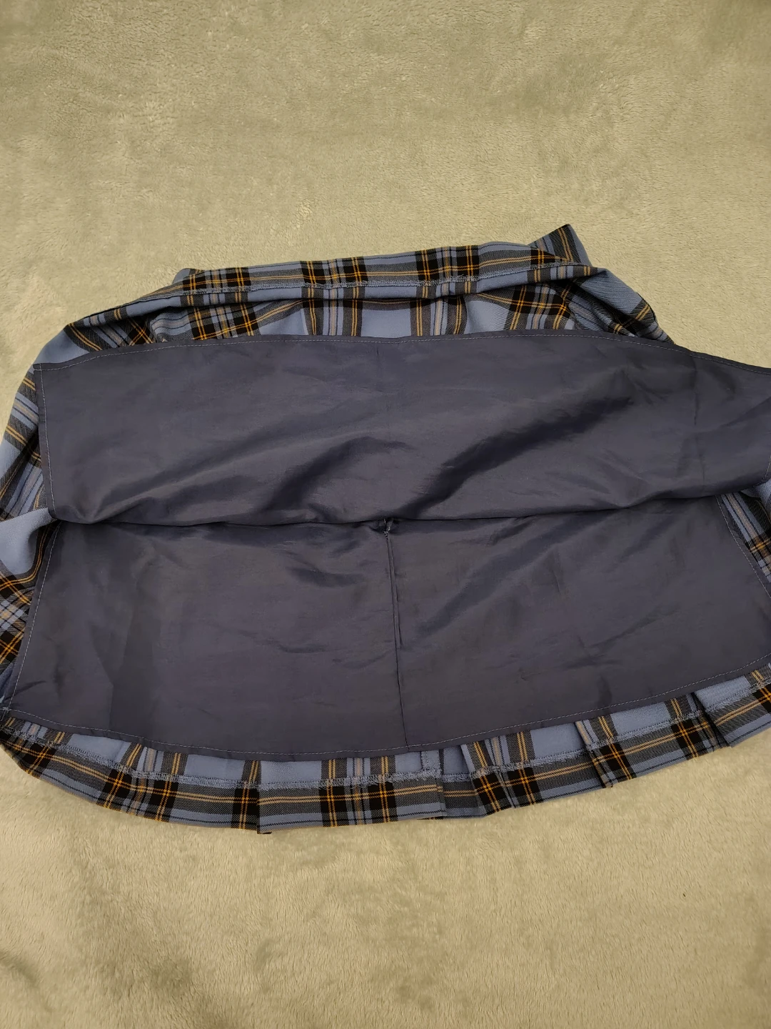 Sunday Best Blue Plaid Pleated Mini Skirt Size 2 - photo 3