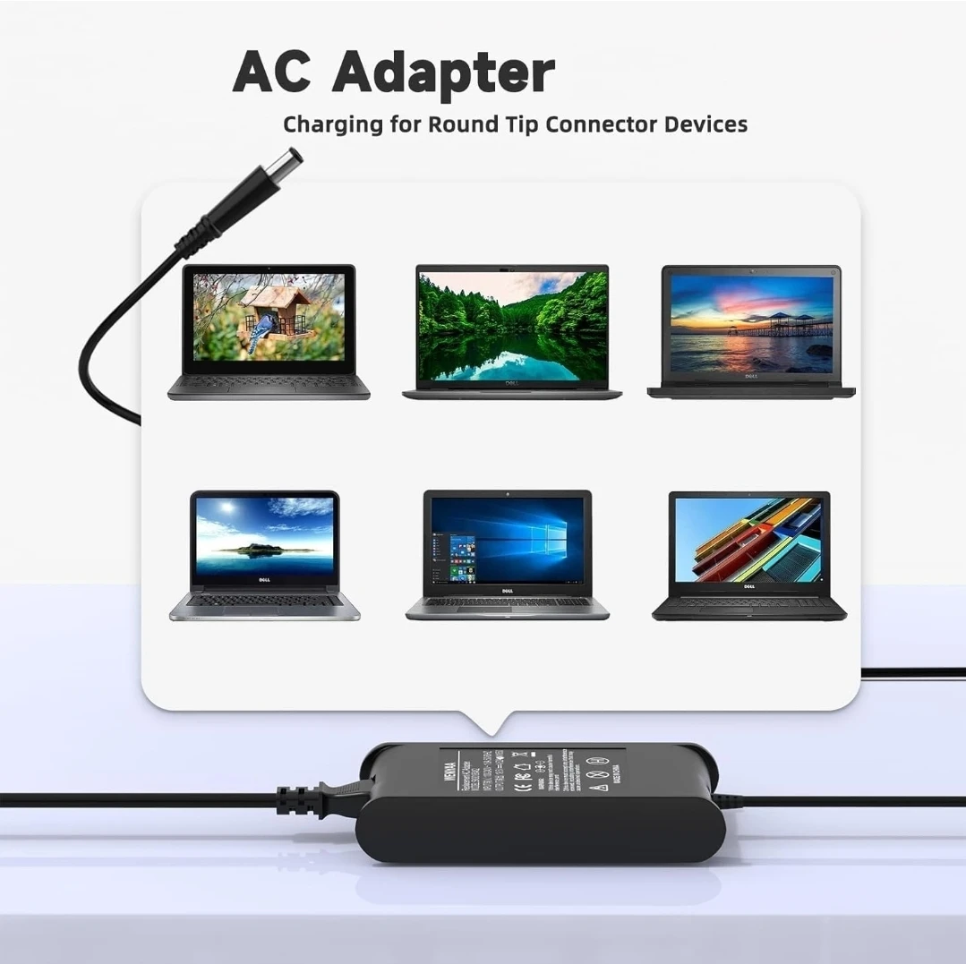 Dell 90W Laptop Charger 19.5V 7.4mm for Latitude Inspiron - photo 5