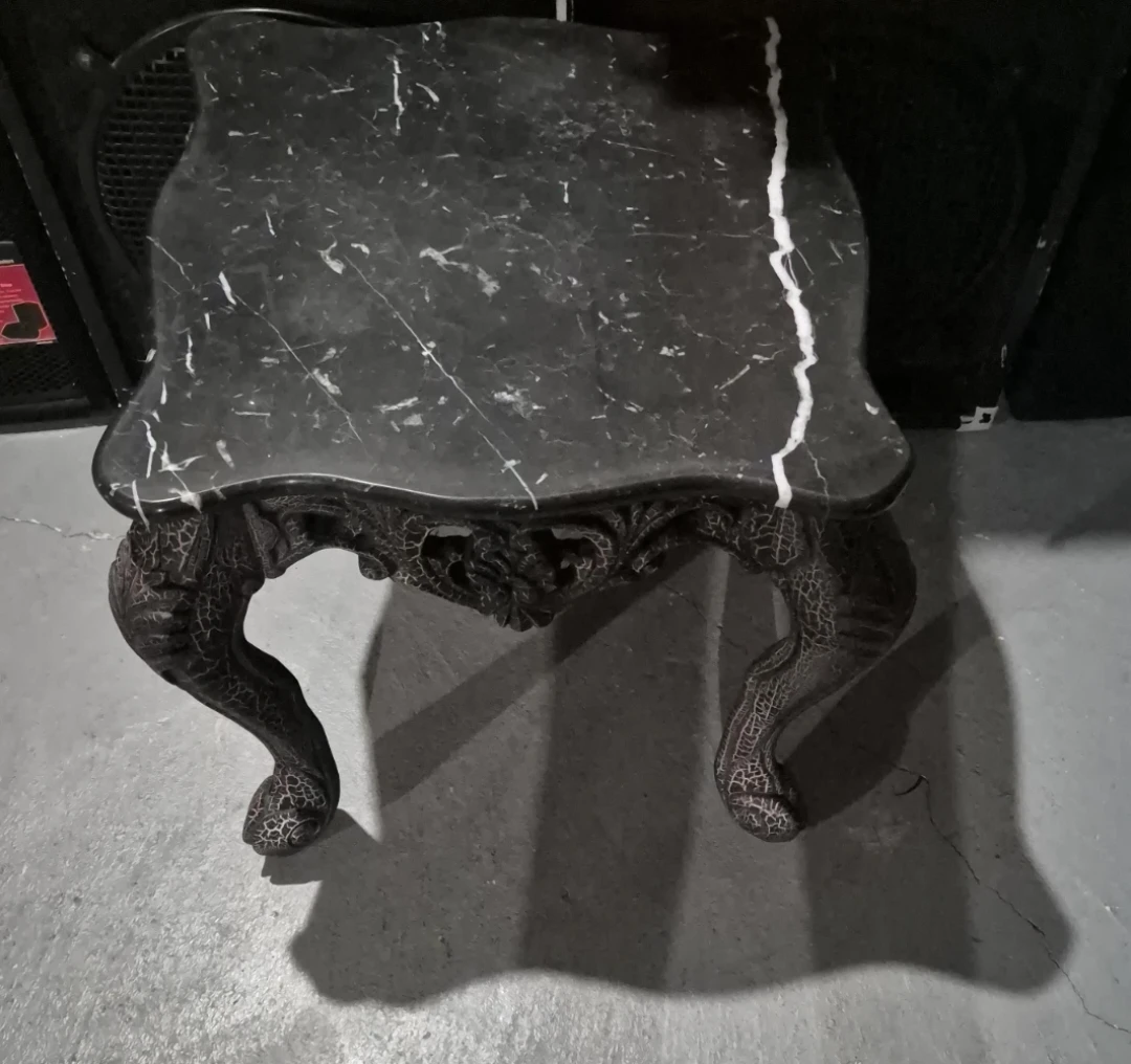 3 piece of ornate marble top side tables