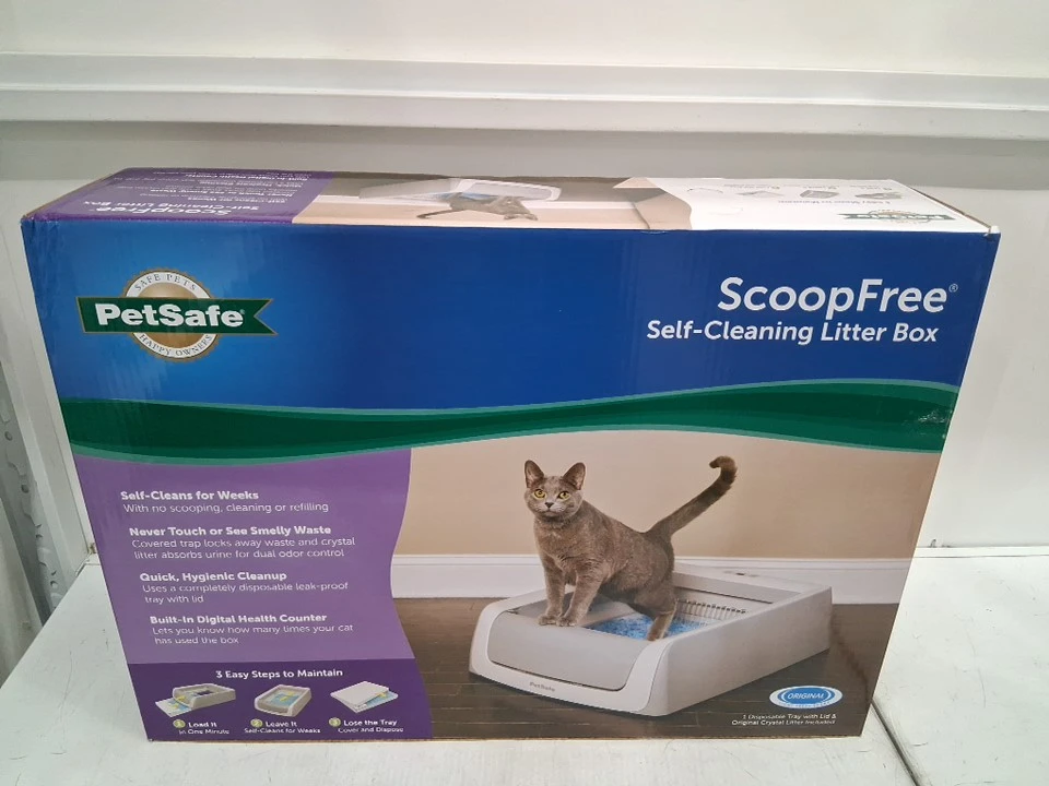 PETSAFE SCOOPFREE crystal pro AUTOMATIC SELF-CLEANING CAT LITTER
