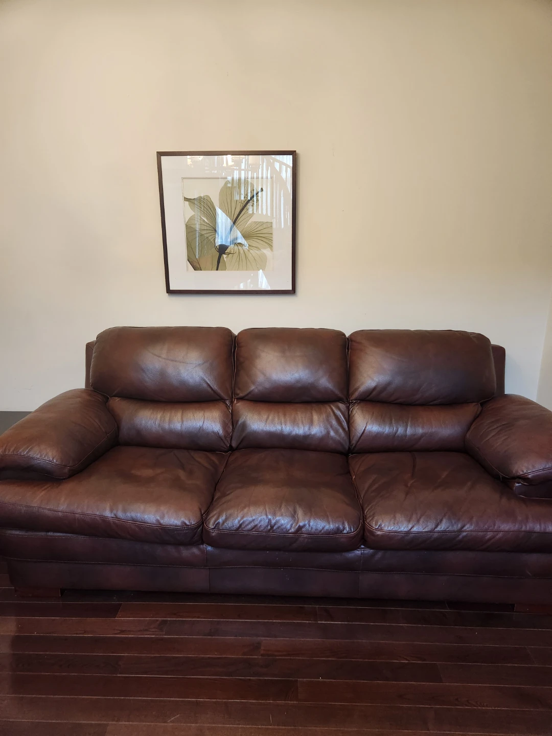 Top Grain Brown Leather Sofa Set (3-seater and 2-seater) - photo 2