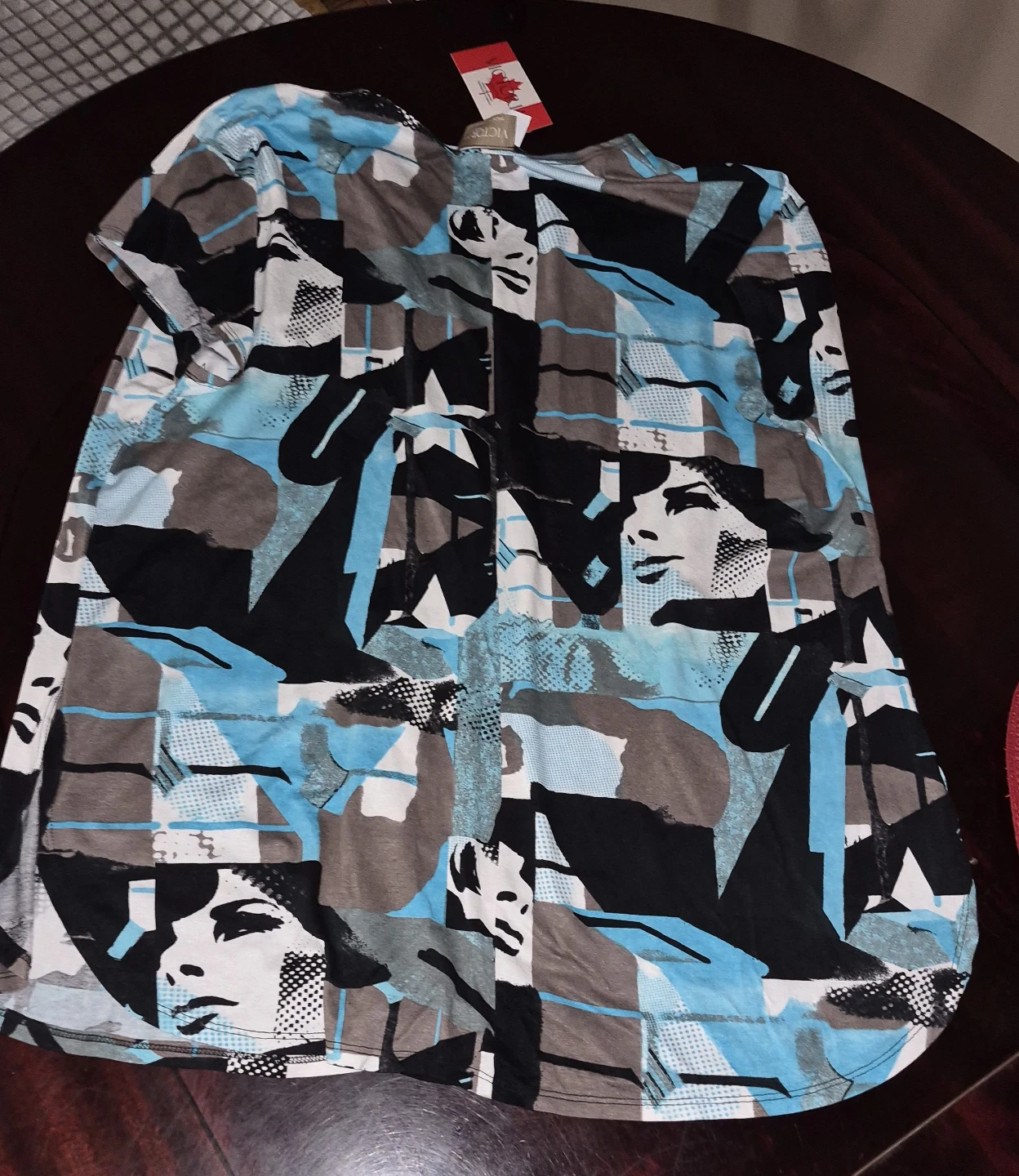 Victoria Collection Women's Top - Aqua/Black/Grey - Size XXL - photo 4