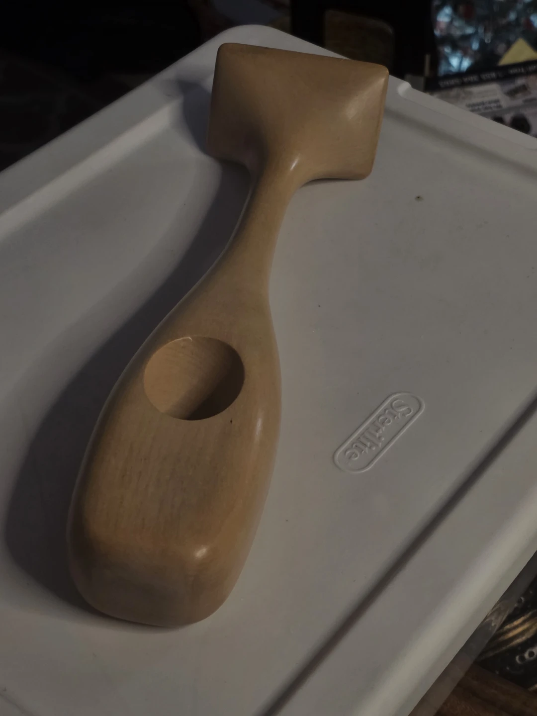 Vintage Alaska whale wine bottle stand