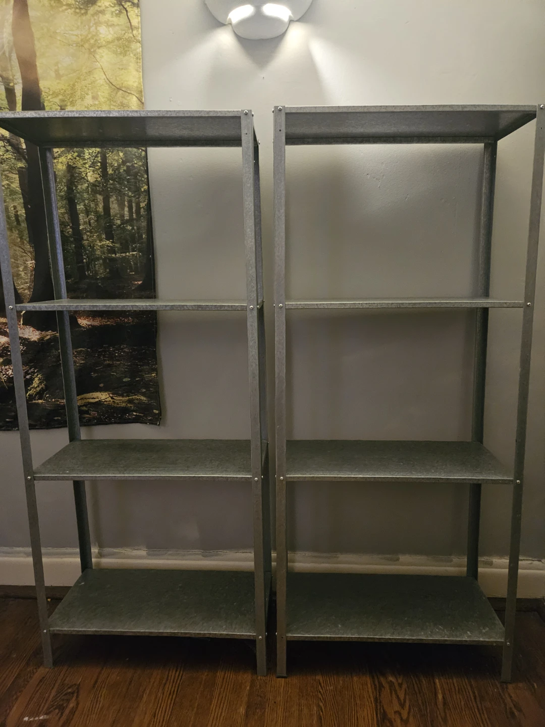 2 IKEA Metal Shelving Units - photo 3