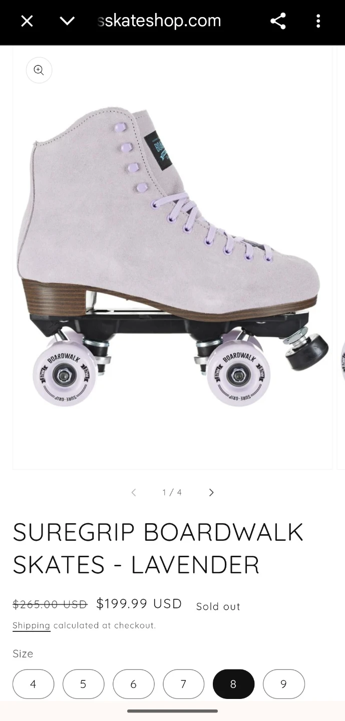 Sure-Grip Boardwalk Skates - Lavender - photo 2