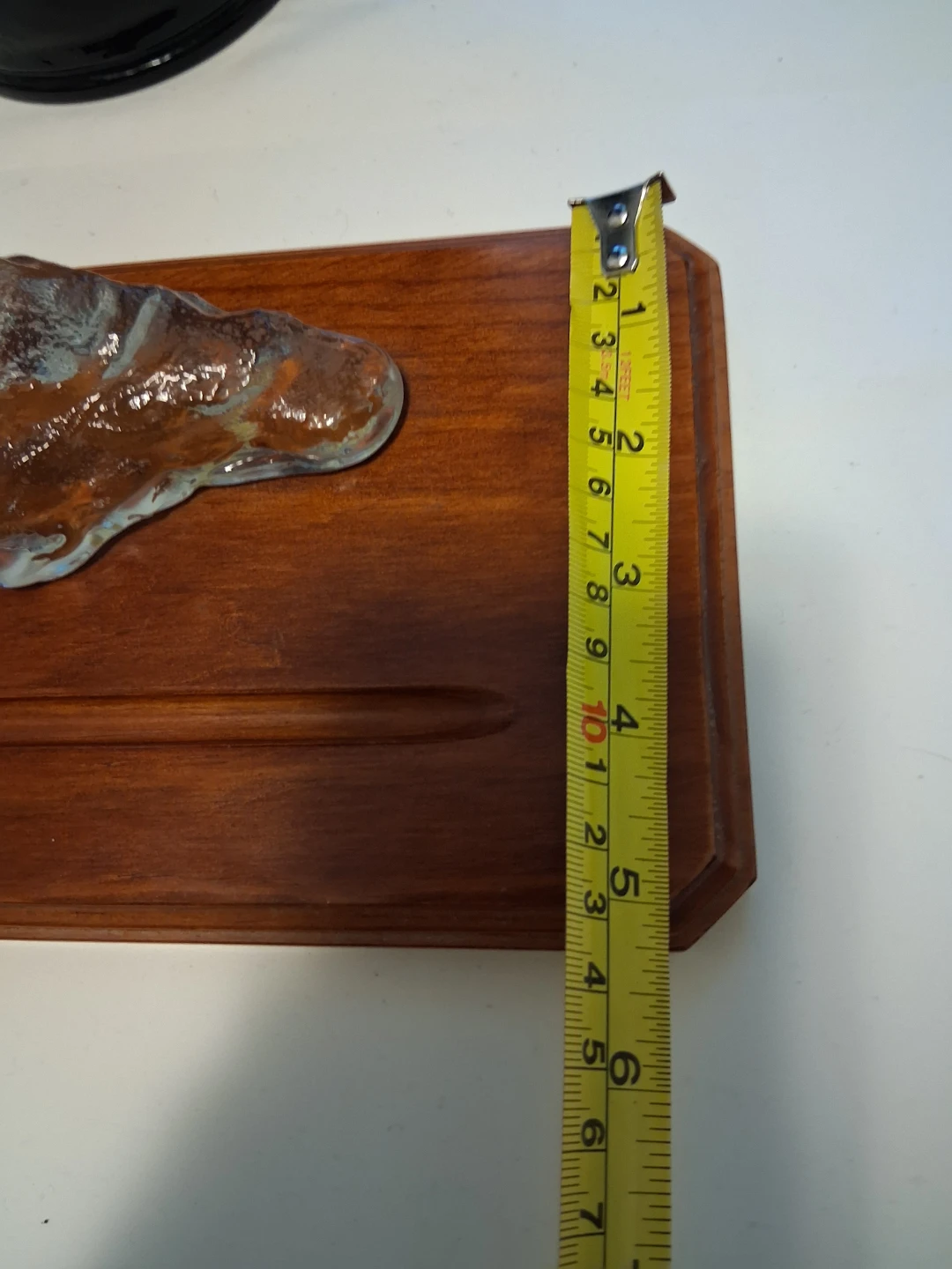Vintage glass art ice desk tray - photo 2