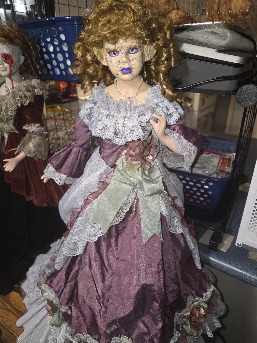 Handmade Victorian Elf  Style Porcelain Doll