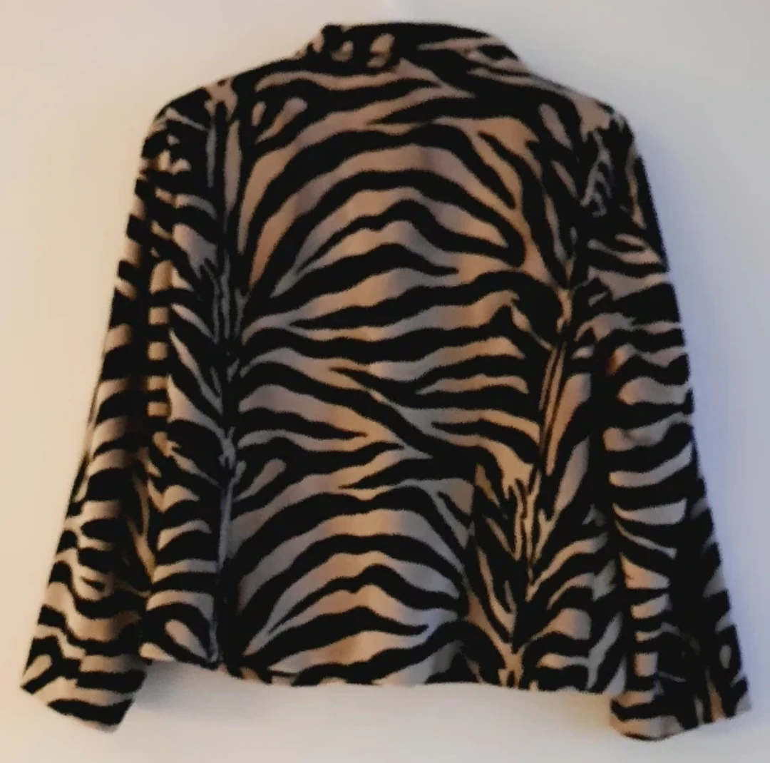 VALIA CONCEPT Faux Fur Zebra Print Jacket - photo 2