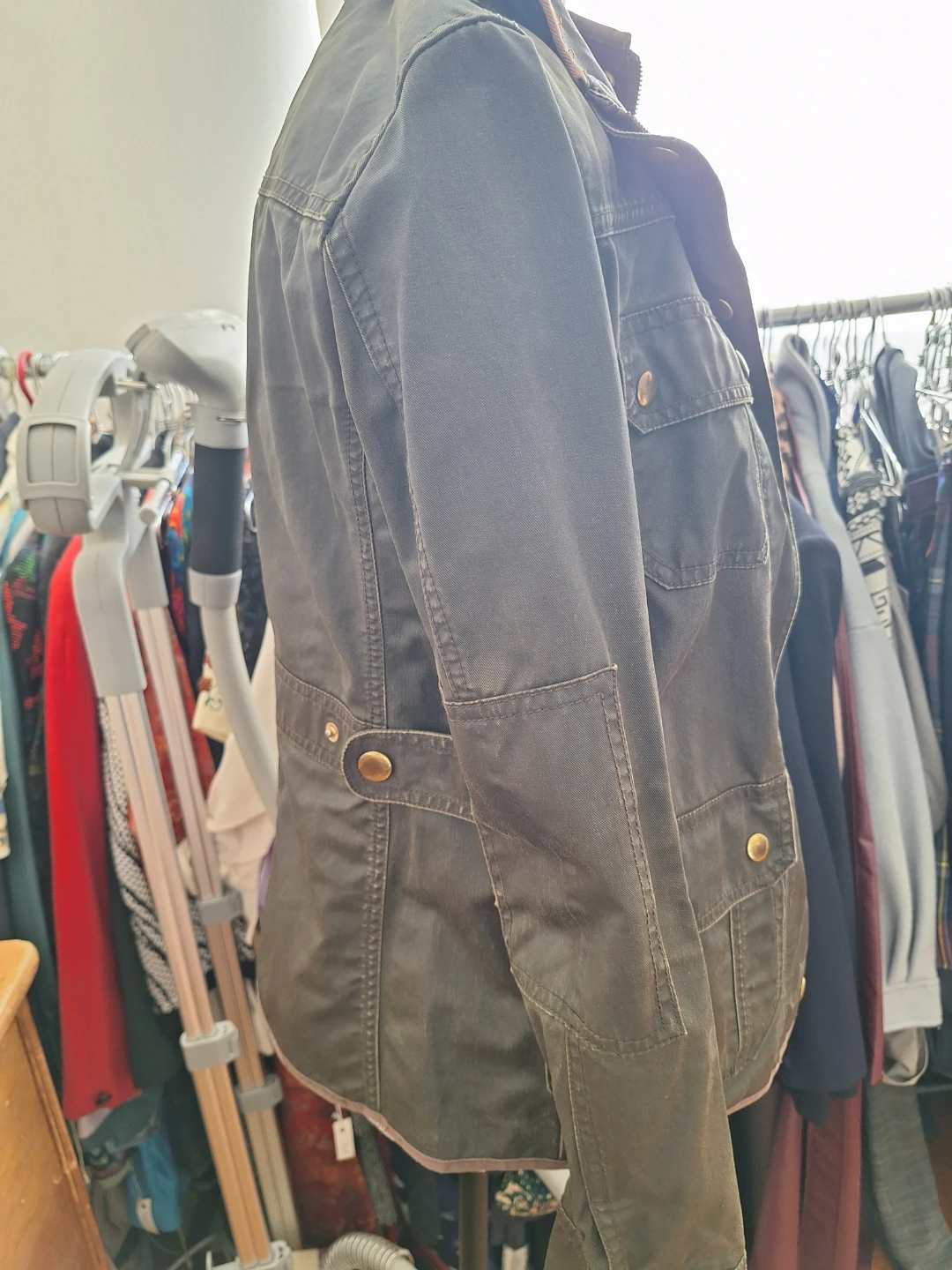 J Crew Waxed Cotton Jacket - Olive Green - photo 3