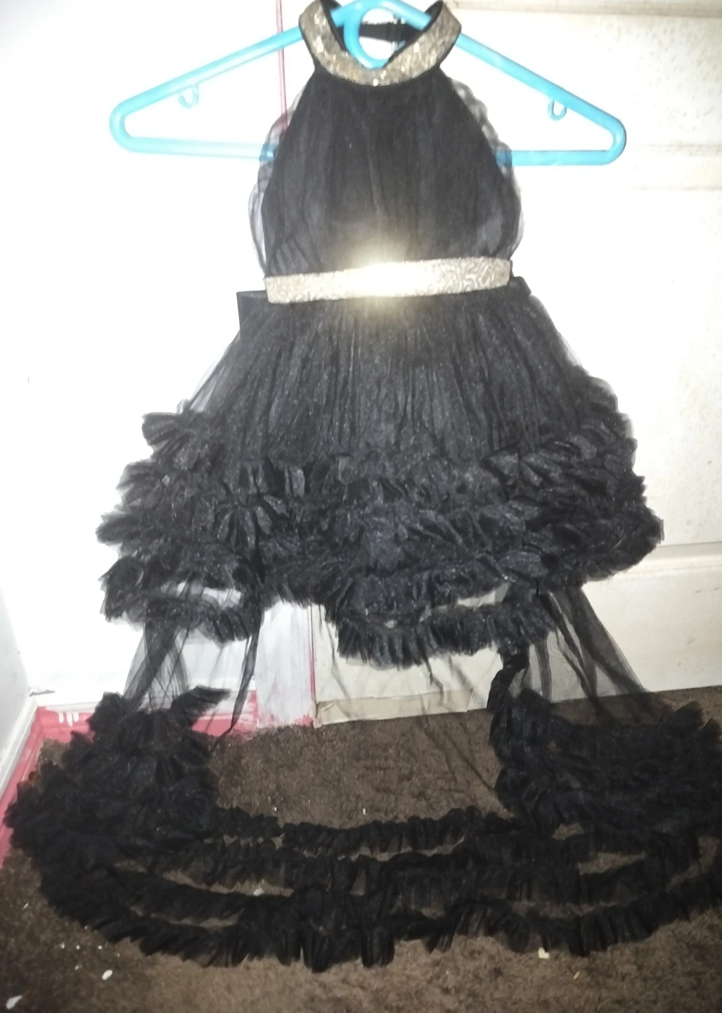 Black Tulle Dress with Bow