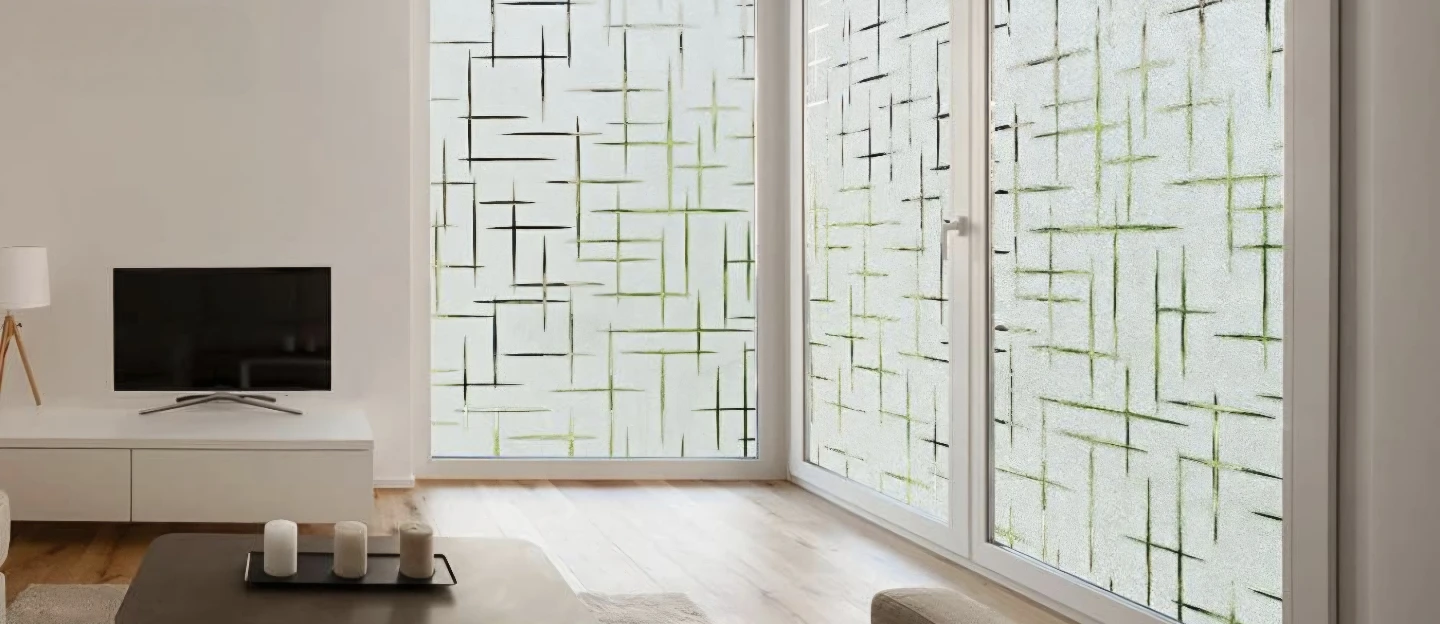 Frosted Decorative Window Privacy Film, Non-Adhesive 27.5"×7ft - photo 2