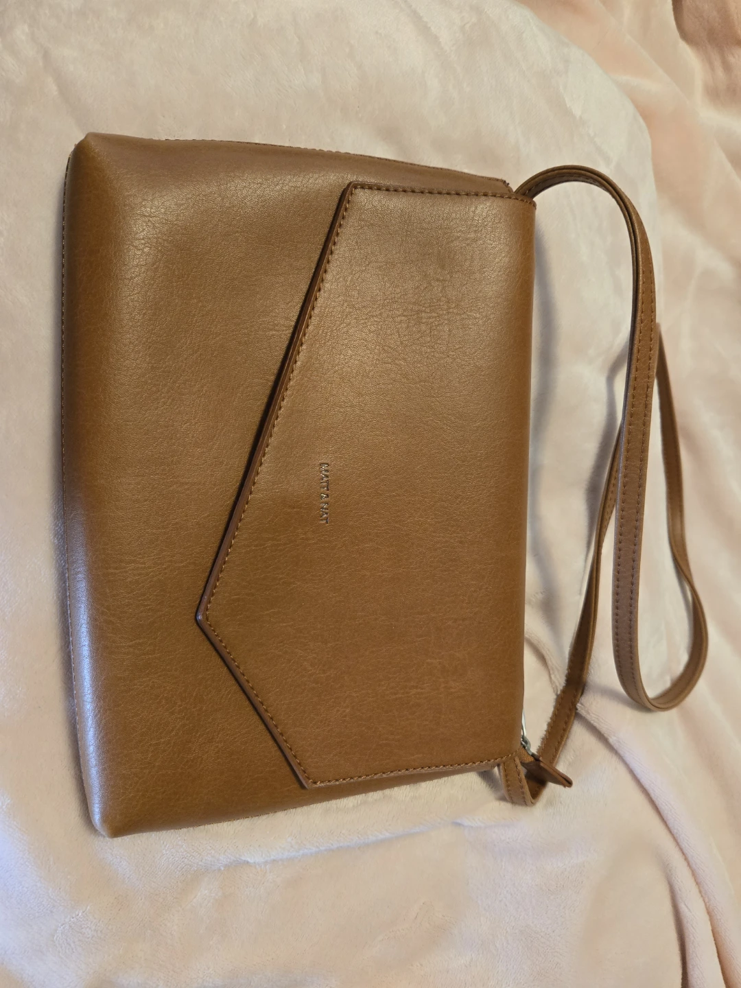 MATT & NAT Brown Faux Leather Crossbody Bag