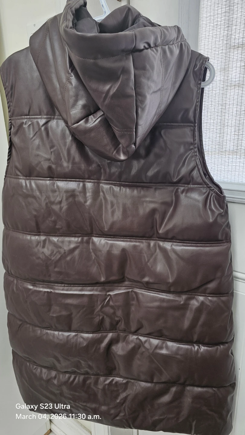 Dex Women's Puffer Vest - Brown - Size L - photo 3