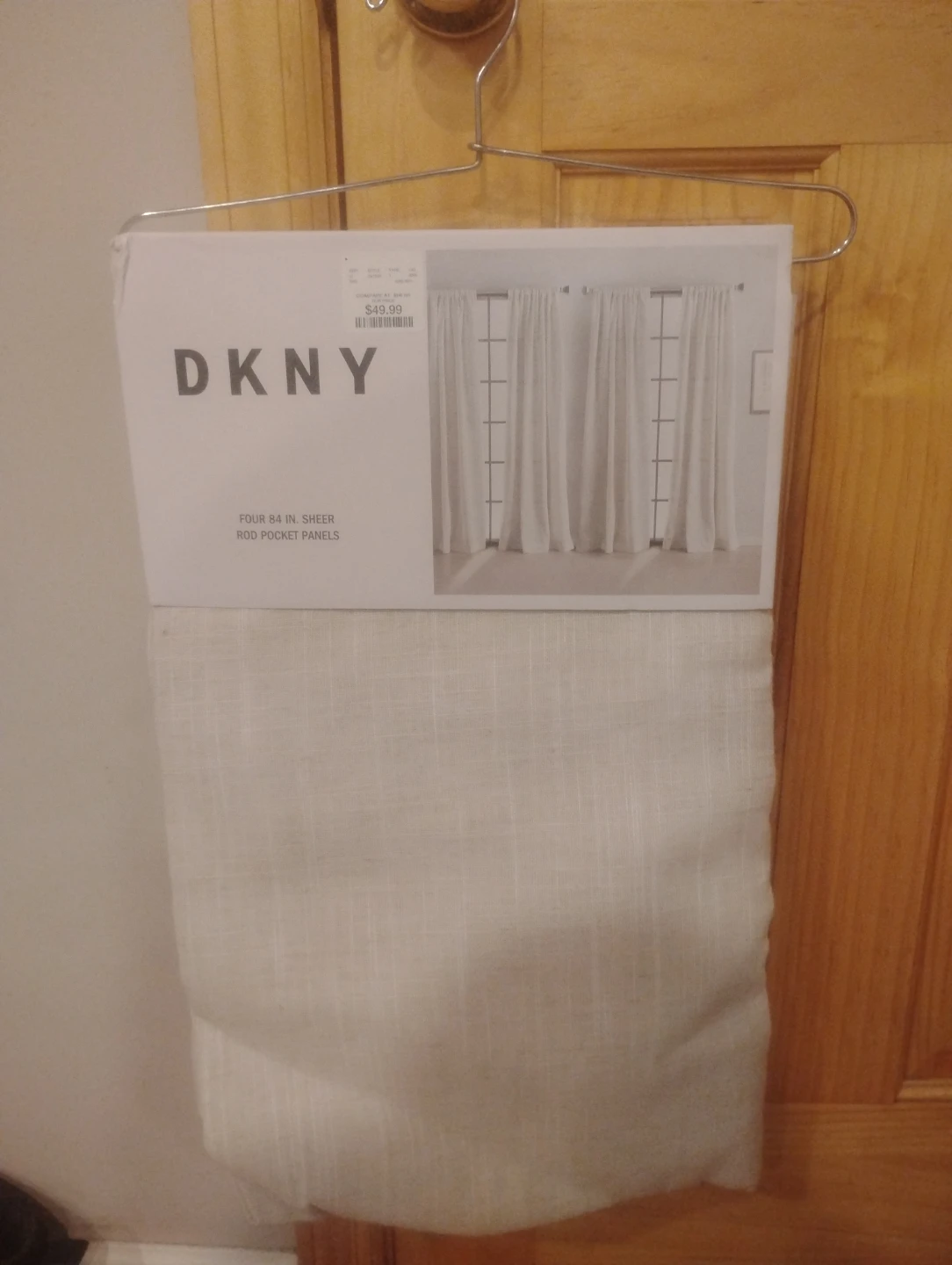 DKNY Four 84 Inch Sheer Rod Pocket Curtain Panels