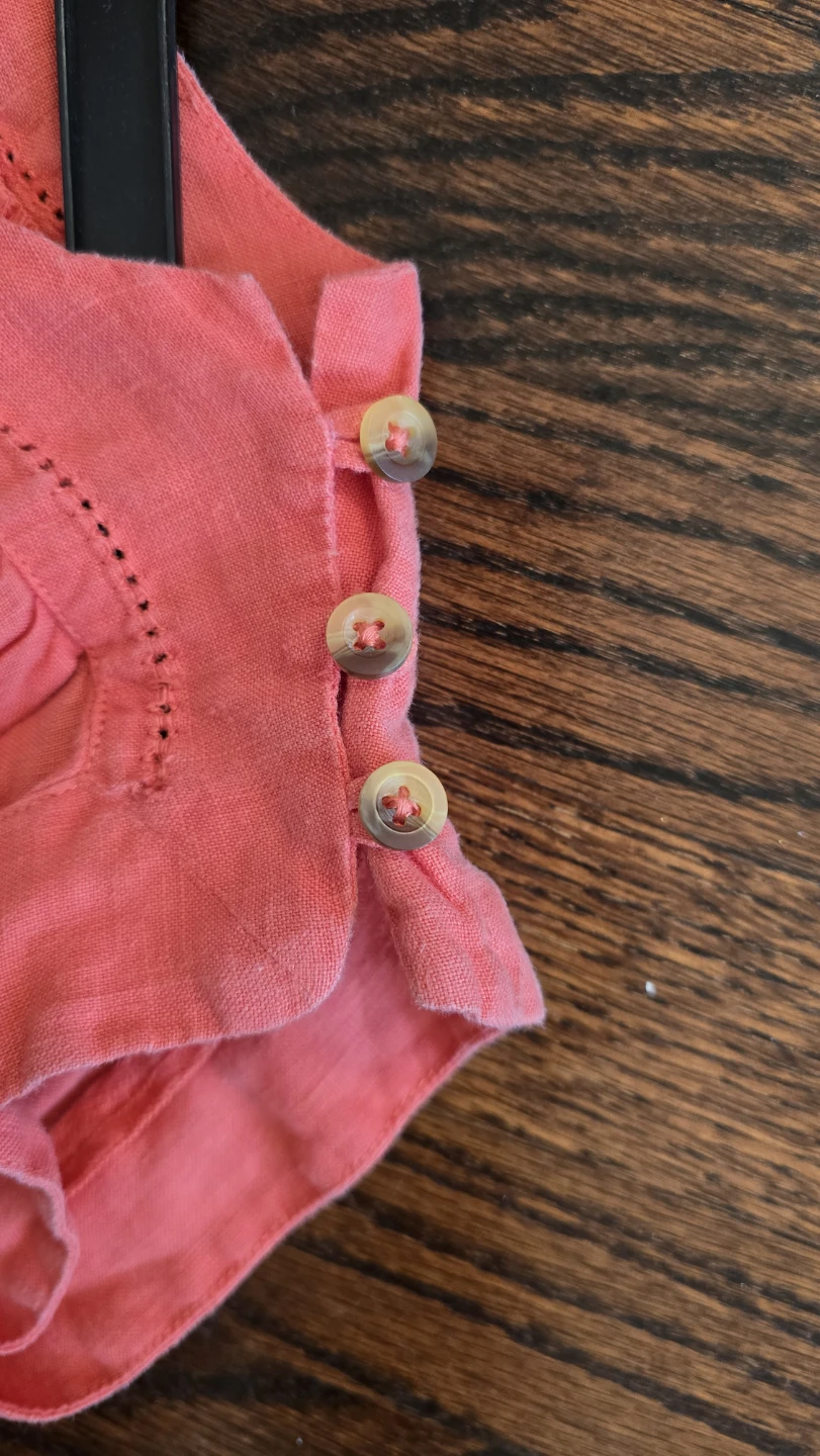 Monoprix Kids Linen Dress Coral Size 8 - photo 5